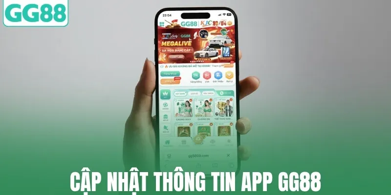 Cập nhật thông tin app GG88