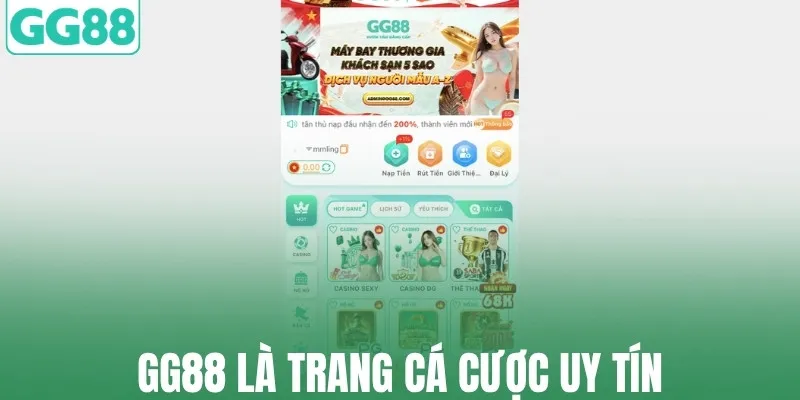 GG88 là trang cá cược uy tín