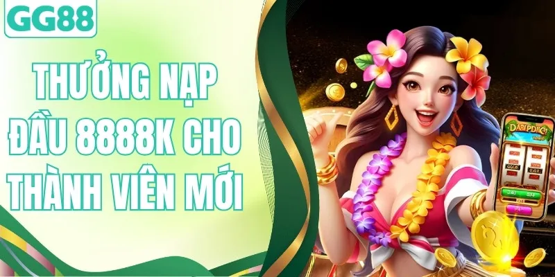 Thưởng Nạp Đầu 8888k Cho Thành Viên Mới - GG88 Lì Xì Khủng